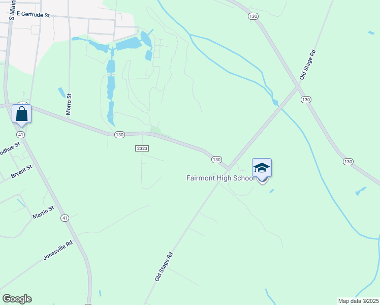 map of restaurants, bars, coffee shops, grocery stores, and more near 12152 North Carolina 130 in Fairmont