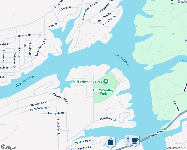 map of restaurants, bars, coffee shops, grocery stores, and more near 709 Majestic Lodge Road in Rockwell
