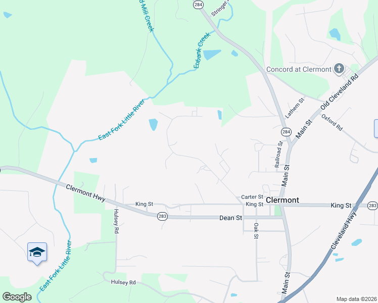 map of restaurants, bars, coffee shops, grocery stores, and more near 308 Brown Drive in Clermont