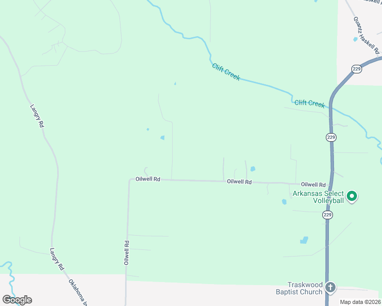 map of restaurants, bars, coffee shops, grocery stores, and more near 810 Oilwell Road in Traskwood
