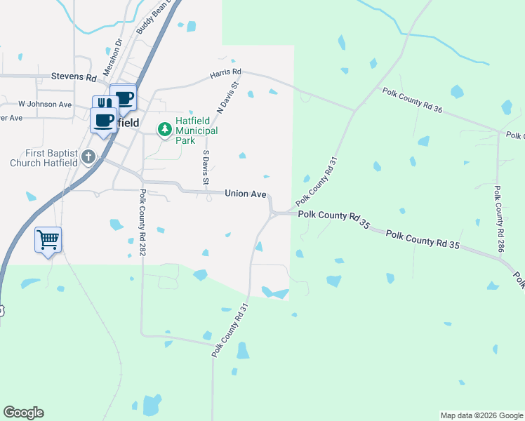 map of restaurants, bars, coffee shops, grocery stores, and more near 234 Polk Road 35 in Hatfield