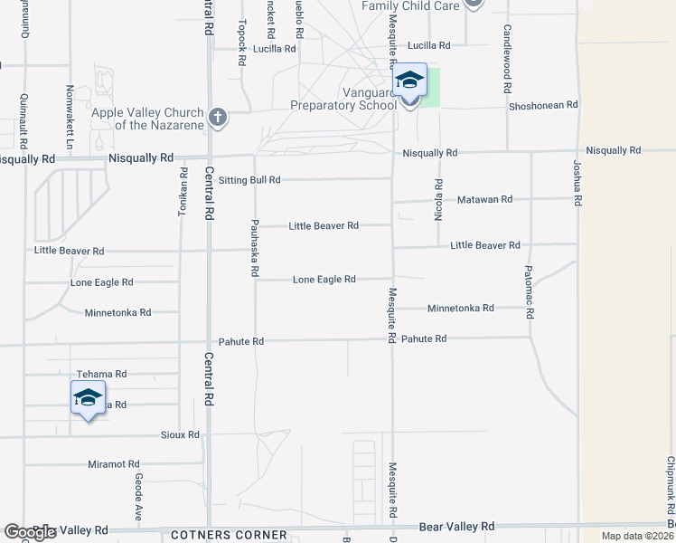 map of restaurants, bars, coffee shops, grocery stores, and more near 22784 Lone Eagle Road in Apple Valley