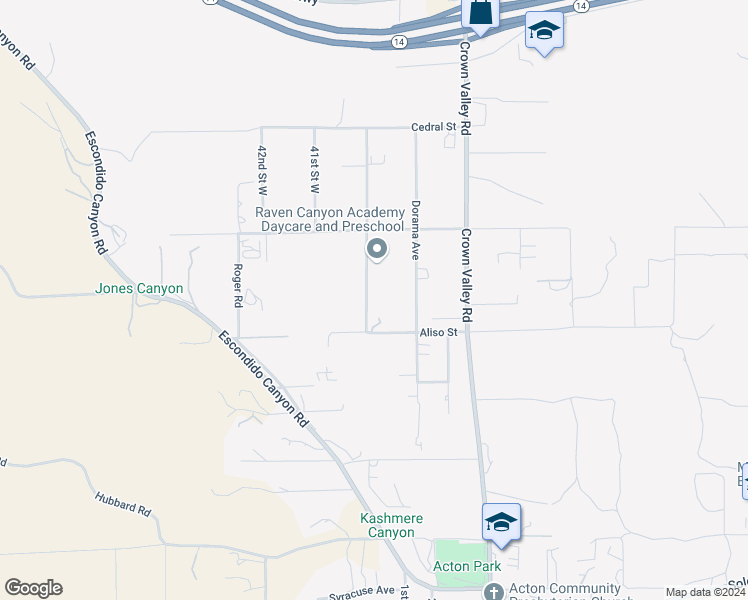 map of restaurants, bars, coffee shops, grocery stores, and more near 32838 Acklins Avenue in Acton