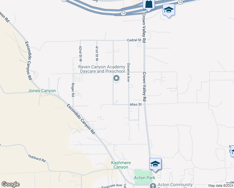 map of restaurants, bars, coffee shops, grocery stores, and more near 32838 Acklins Avenue in Acton