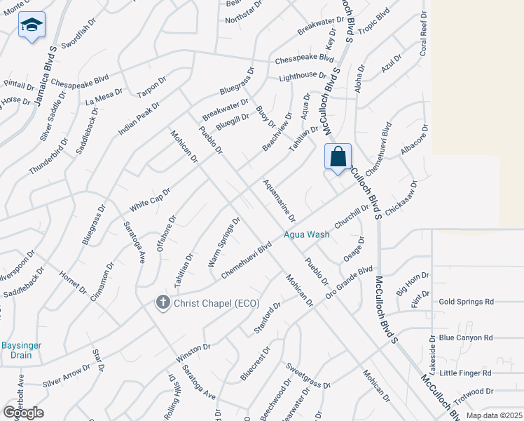 map of restaurants, bars, coffee shops, grocery stores, and more near 641 Pueblo Drive in Lake Havasu City