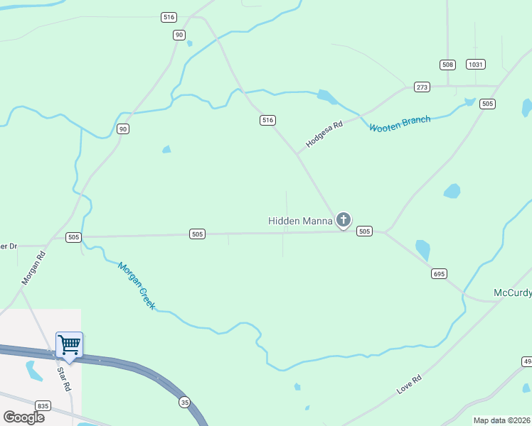 map of restaurants, bars, coffee shops, grocery stores, and more near 2490 County Road 505 in Fort Payne