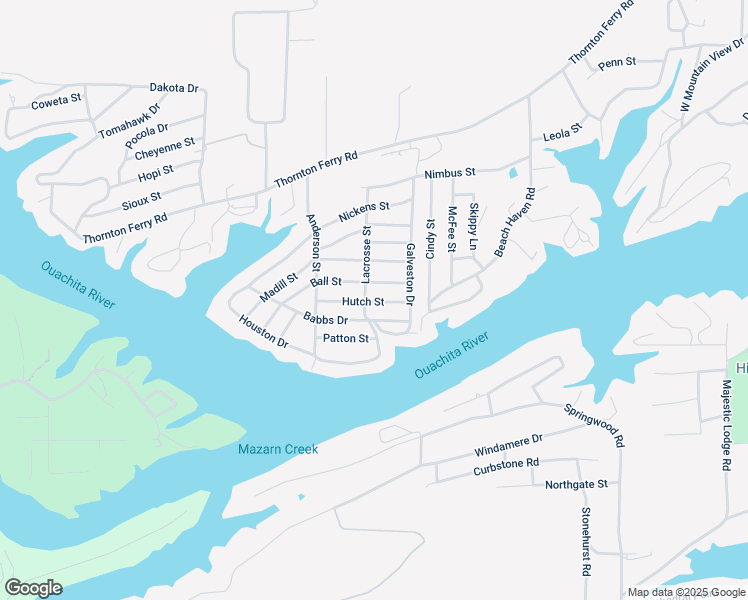 map of restaurants, bars, coffee shops, grocery stores, and more near 116 Babbs Drive in Hot Springs