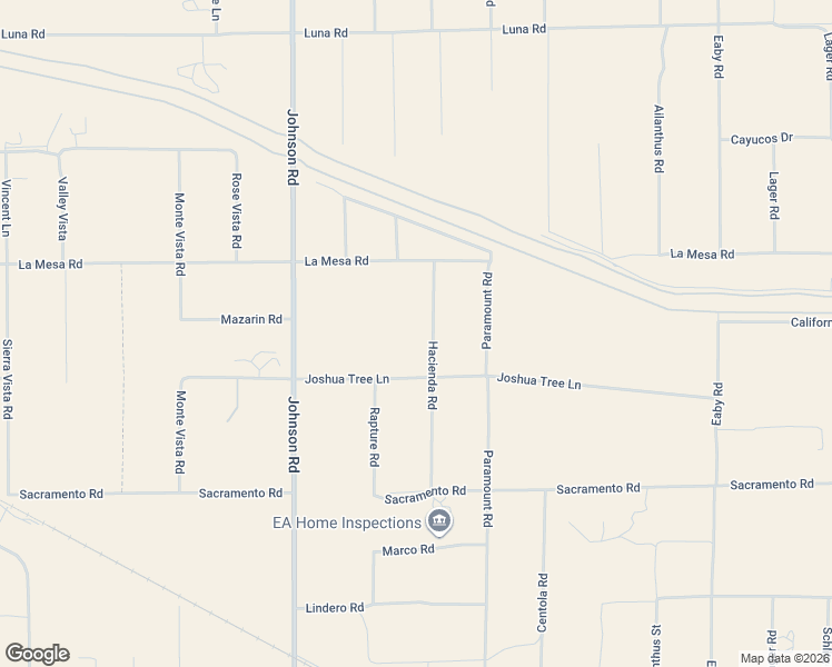 map of restaurants, bars, coffee shops, grocery stores, and more near 12780 Hacienda Road in Phelan