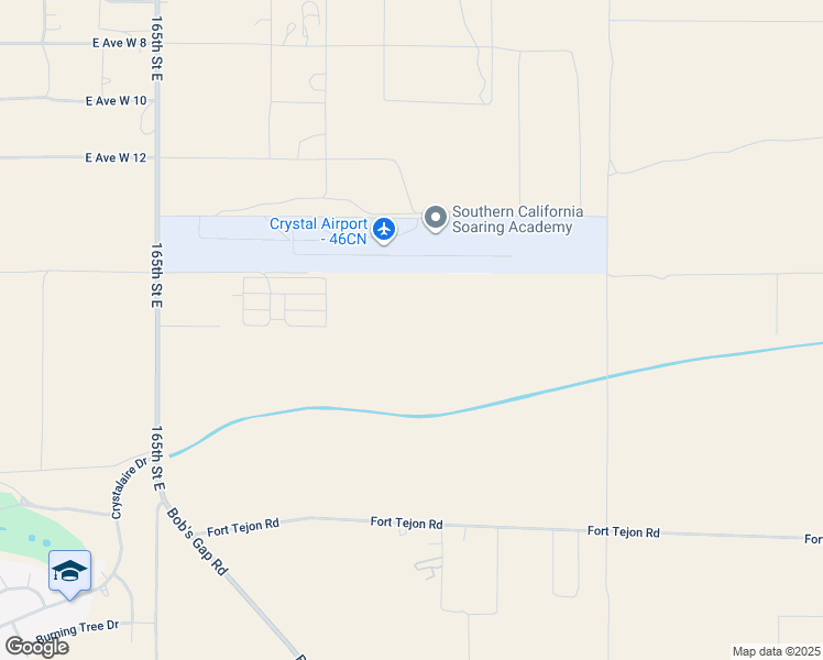 map of restaurants, bars, coffee shops, grocery stores, and more near 170th Street East in Palmdale