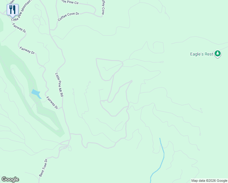 map of restaurants, bars, coffee shops, grocery stores, and more near 362 Little Hendricks Mountain Road in Jasper