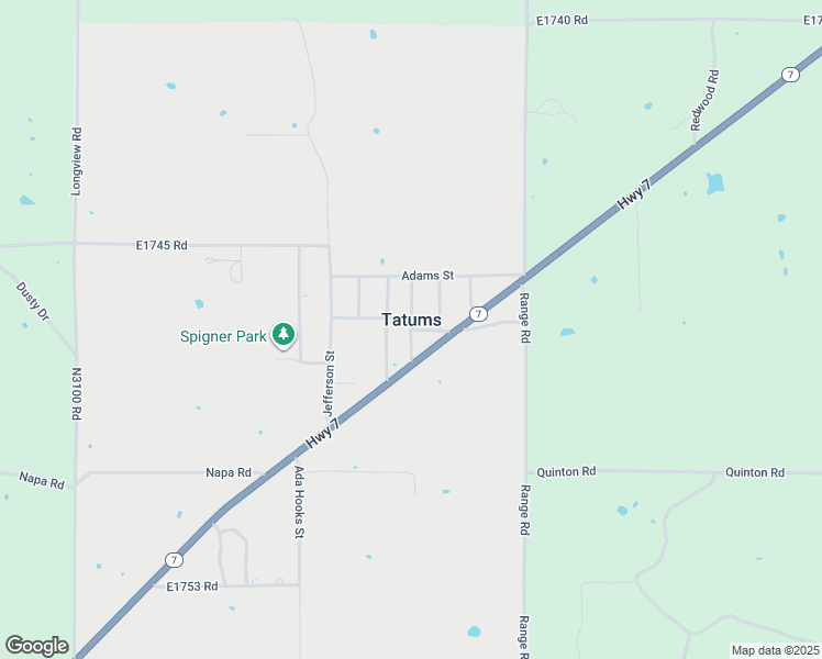 map of restaurants, bars, coffee shops, grocery stores, and more near 6815 State Highway in Tatums