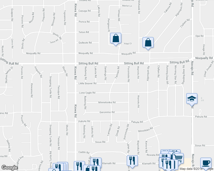 map of restaurants, bars, coffee shops, grocery stores, and more near 21120 Lone Eagle Road in Apple Valley