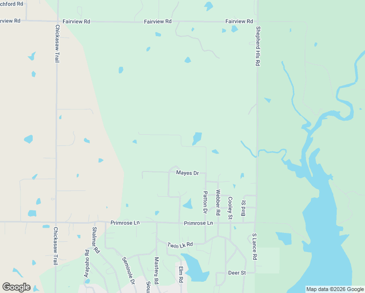 map of restaurants, bars, coffee shops, grocery stores, and more near Patton Drive in Murray County