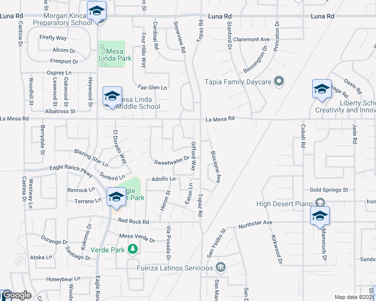 map of restaurants, bars, coffee shops, grocery stores, and more near 12849 Foley Street in Victorville