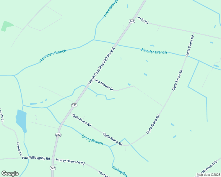 map of restaurants, bars, coffee shops, grocery stores, and more near Joe Hinson Drive in Bladen County