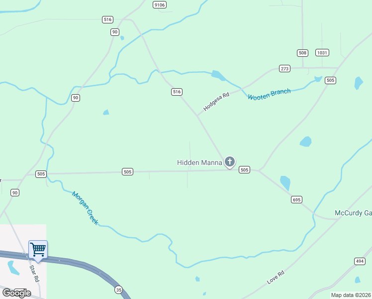 map of restaurants, bars, coffee shops, grocery stores, and more near 271 County Road 516 in Rainsville
