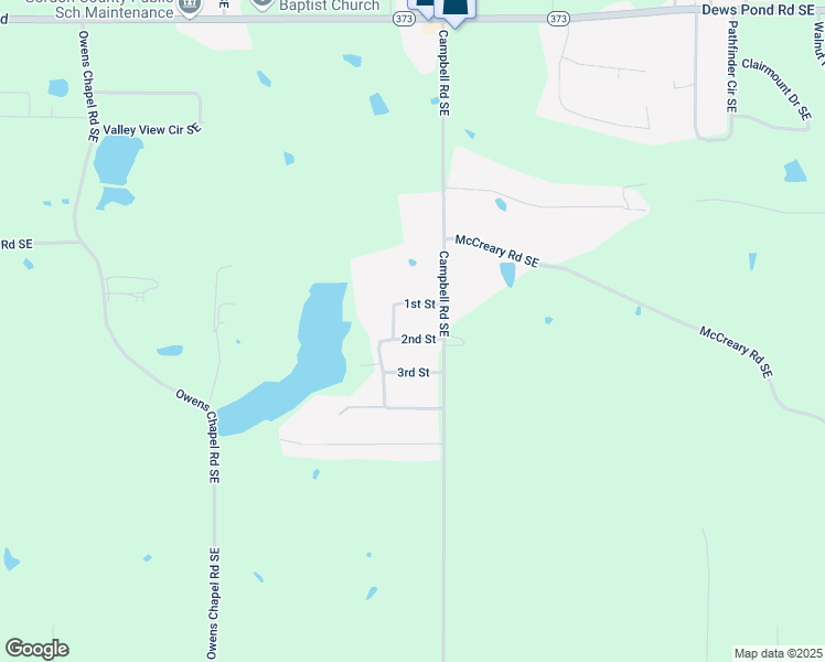 map of restaurants, bars, coffee shops, grocery stores, and more near 133 2nd Street in Calhoun