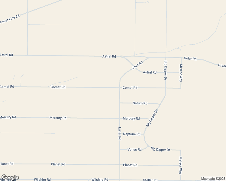 map of restaurants, bars, coffee shops, grocery stores, and more near 37737 Comet Road in Lucerne Valley