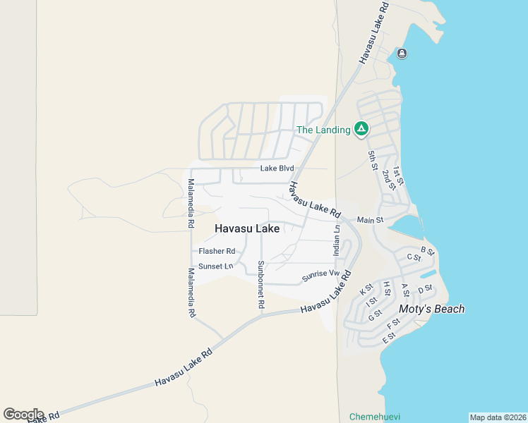 map of restaurants, bars, coffee shops, grocery stores, and more near 12380 Emery Drive in Needles