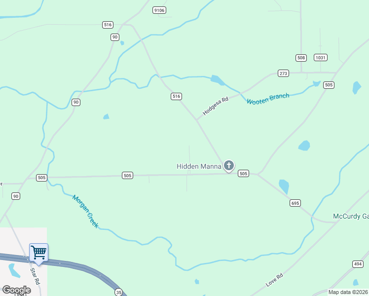 map of restaurants, bars, coffee shops, grocery stores, and more near 271 County Road 516 in Rainsville