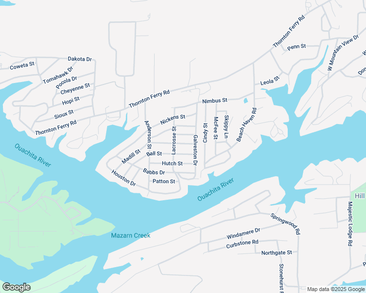 map of restaurants, bars, coffee shops, grocery stores, and more near 113 Smith Street in Hot Springs