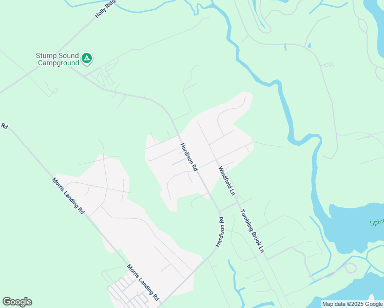 map of restaurants, bars, coffee shops, grocery stores, and more near 281 Hardison Road in Holly Ridge