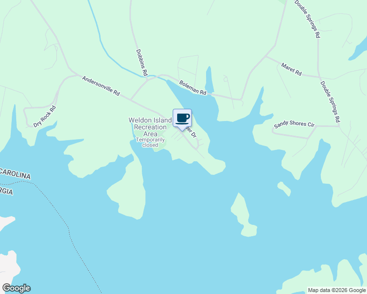 map of restaurants, bars, coffee shops, grocery stores, and more near 1212 Andersonville Road in Townville