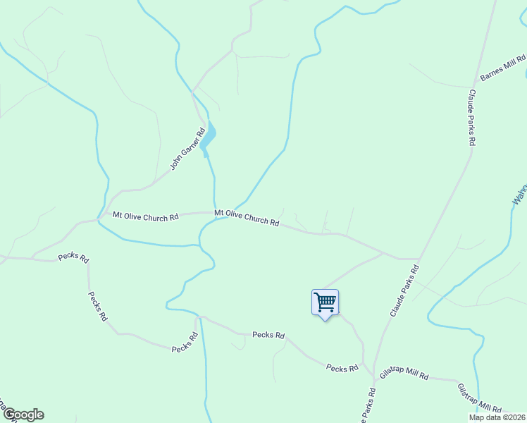 map of restaurants, bars, coffee shops, grocery stores, and more near 1101 Mount Olive Church Road in Dahlonega