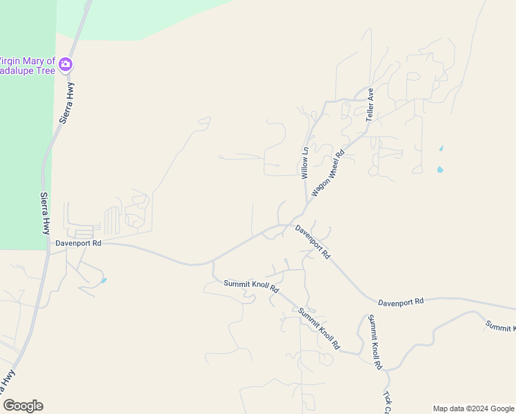 map of restaurants, bars, coffee shops, grocery stores, and more near 13657 Davenport Road in Agua Dulce