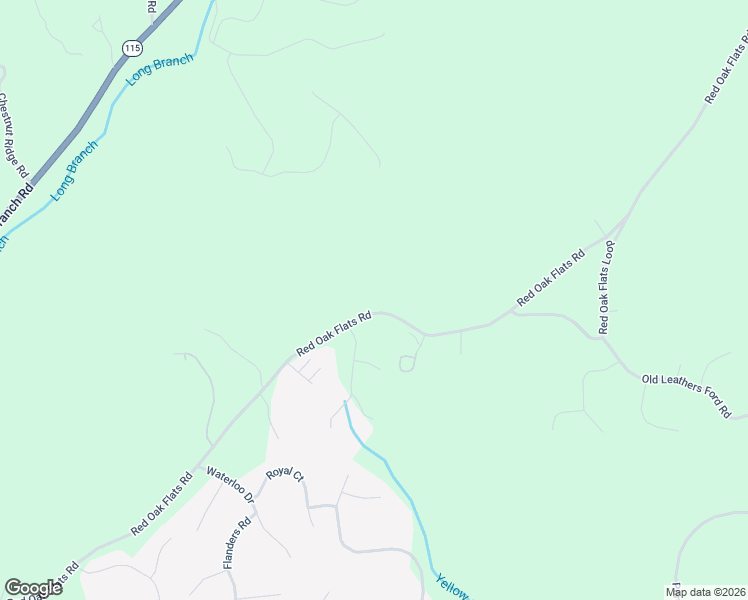 map of restaurants, bars, coffee shops, grocery stores, and more near 1489 Red Oak Flats Road in Dahlonega