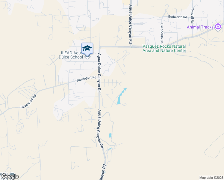 map of restaurants, bars, coffee shops, grocery stores, and more near 32502 Agua Dulce Canyon Road in Santa Clarita