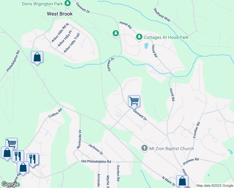 map of restaurants, bars, coffee shops, grocery stores, and more near 15 Pine Branch Road in Jasper
