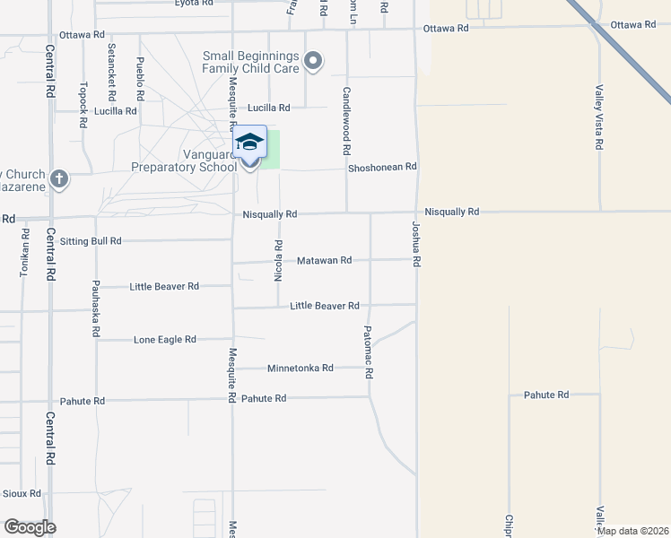 map of restaurants, bars, coffee shops, grocery stores, and more near 23120 Little Beaver Road in Apple Valley