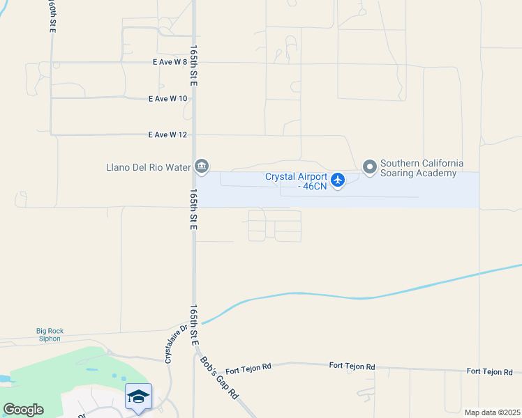 map of restaurants, bars, coffee shops, grocery stores, and more near 16754 East Avenue X in Llano