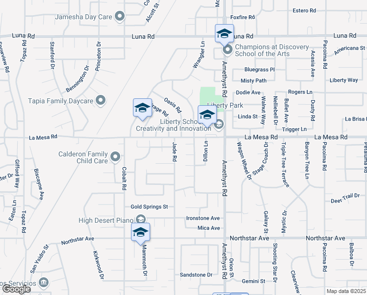 map of restaurants, bars, coffee shops, grocery stores, and more near 13541 Arroweed Circle in Victorville