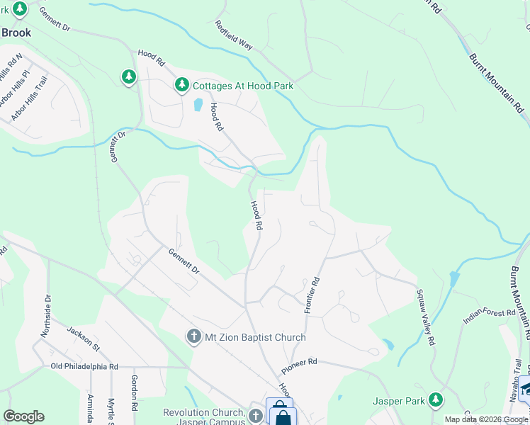 map of restaurants, bars, coffee shops, grocery stores, and more near 41 Hanna Ridge Villas in Talking Rock