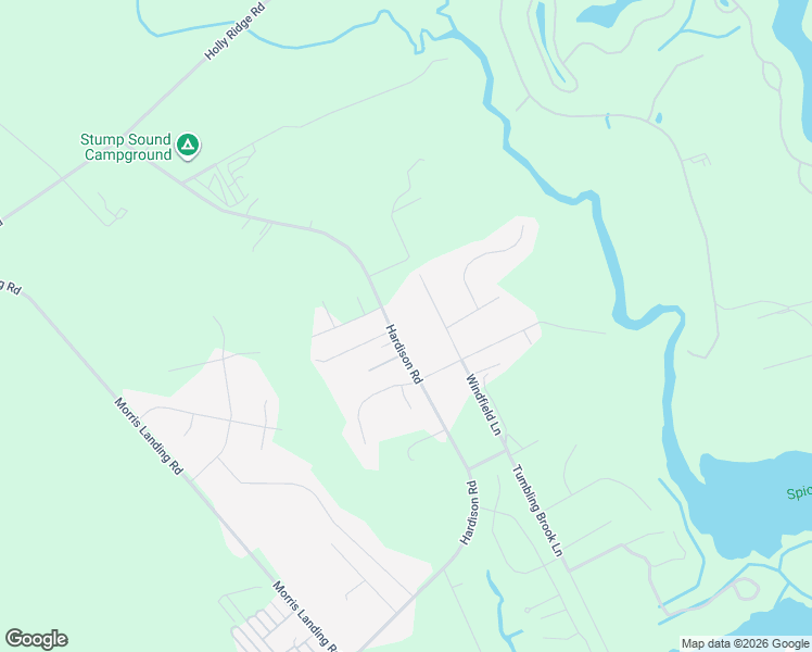 map of restaurants, bars, coffee shops, grocery stores, and more near 185 Windfield Lane in Holly Ridge