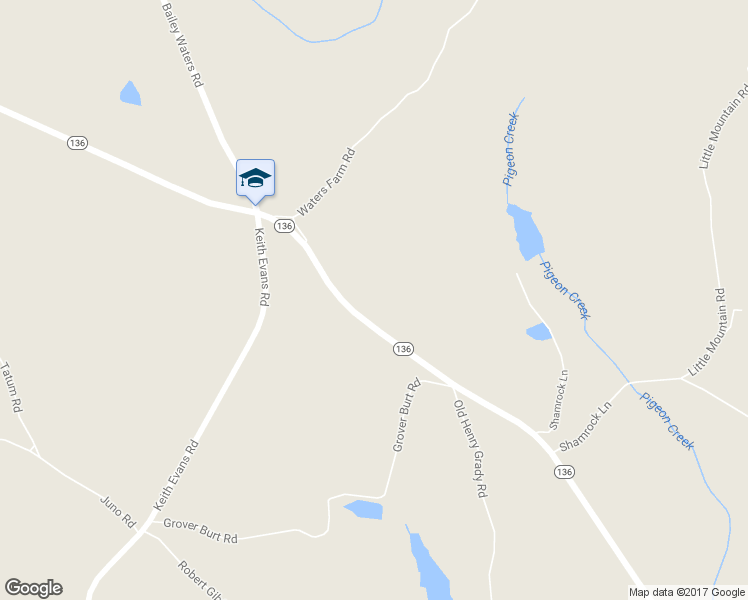 map of restaurants, bars, coffee shops, grocery stores, and more near 5424 Georgia 136 in Dawsonville