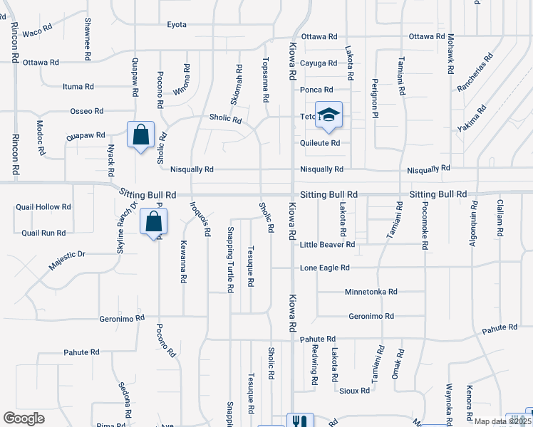 map of restaurants, bars, coffee shops, grocery stores, and more near Matawan Road in Apple Valley