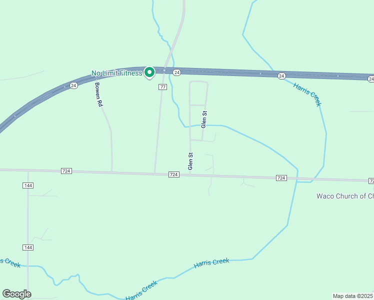 map of restaurants, bars, coffee shops, grocery stores, and more near 123 Glen Street in Russellville
