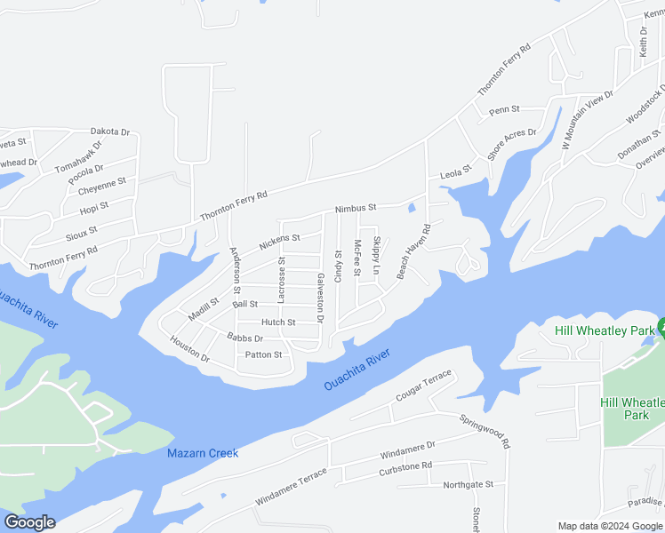 map of restaurants, bars, coffee shops, grocery stores, and more near 204 Cindy Street in Piney