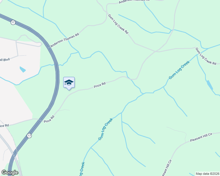map of restaurants, bars, coffee shops, grocery stores, and more near 1931 Price Road in Martin