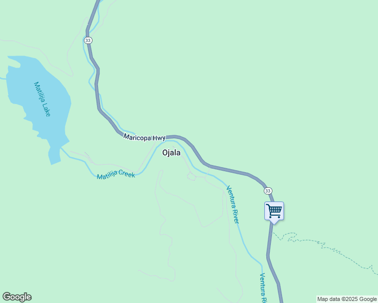 map of restaurants, bars, coffee shops, grocery stores, and more near 15450 Maricopa Highway in Ojai