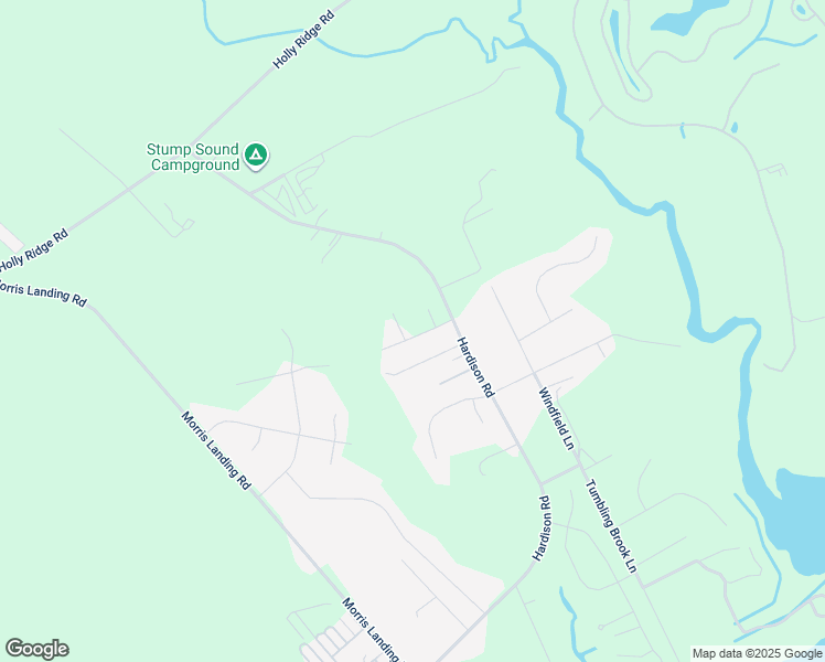 map of restaurants, bars, coffee shops, grocery stores, and more near 242-266 Hardison Road in Holly Ridge