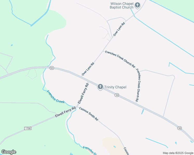 map of restaurants, bars, coffee shops, grocery stores, and more near 16491 North Carolina 53 in Kelly
