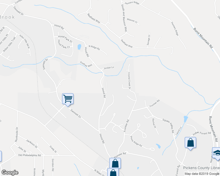 map of restaurants, bars, coffee shops, grocery stores, and more near 104 Hannah Drive in Talking Rock