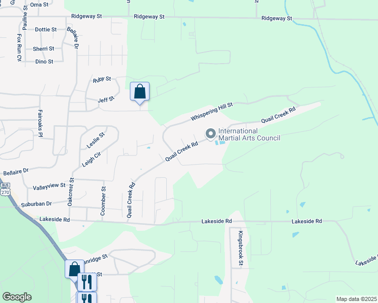 map of restaurants, bars, coffee shops, grocery stores, and more near 100 Bluesage Court in Hot Springs