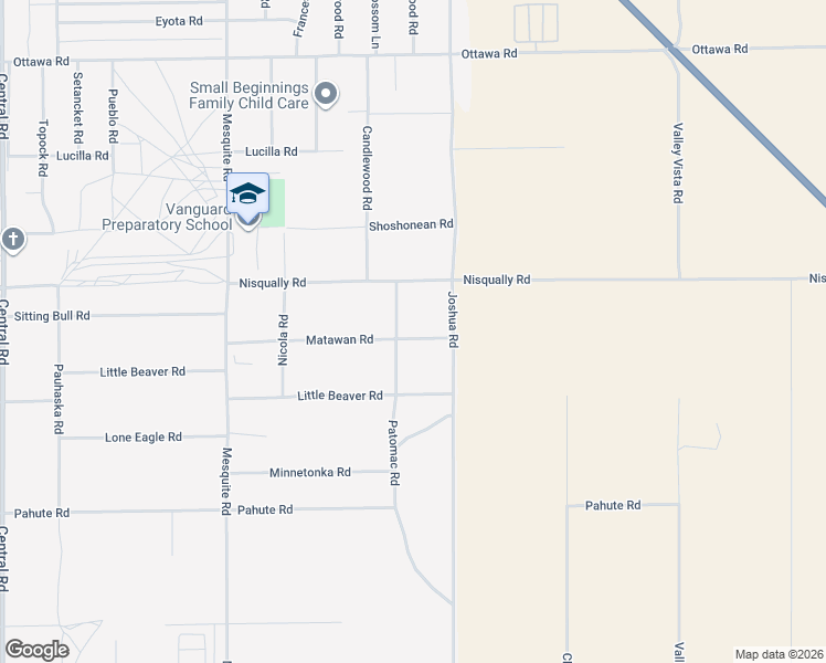 map of restaurants, bars, coffee shops, grocery stores, and more near Matawan Road in Apple Valley