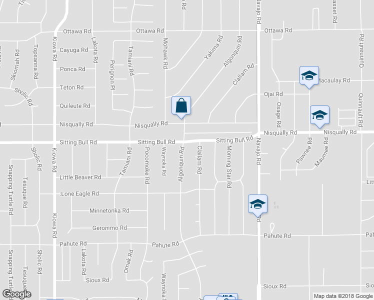 map of restaurants, bars, coffee shops, grocery stores, and more near 12833 Algonquin Road in Apple Valley