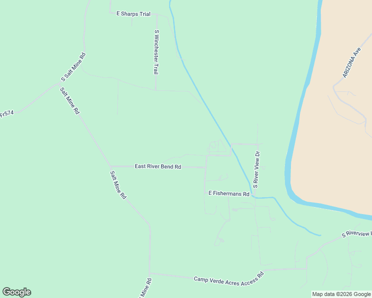 map of restaurants, bars, coffee shops, grocery stores, and more near 1642 East River Bend Road in Camp Verde